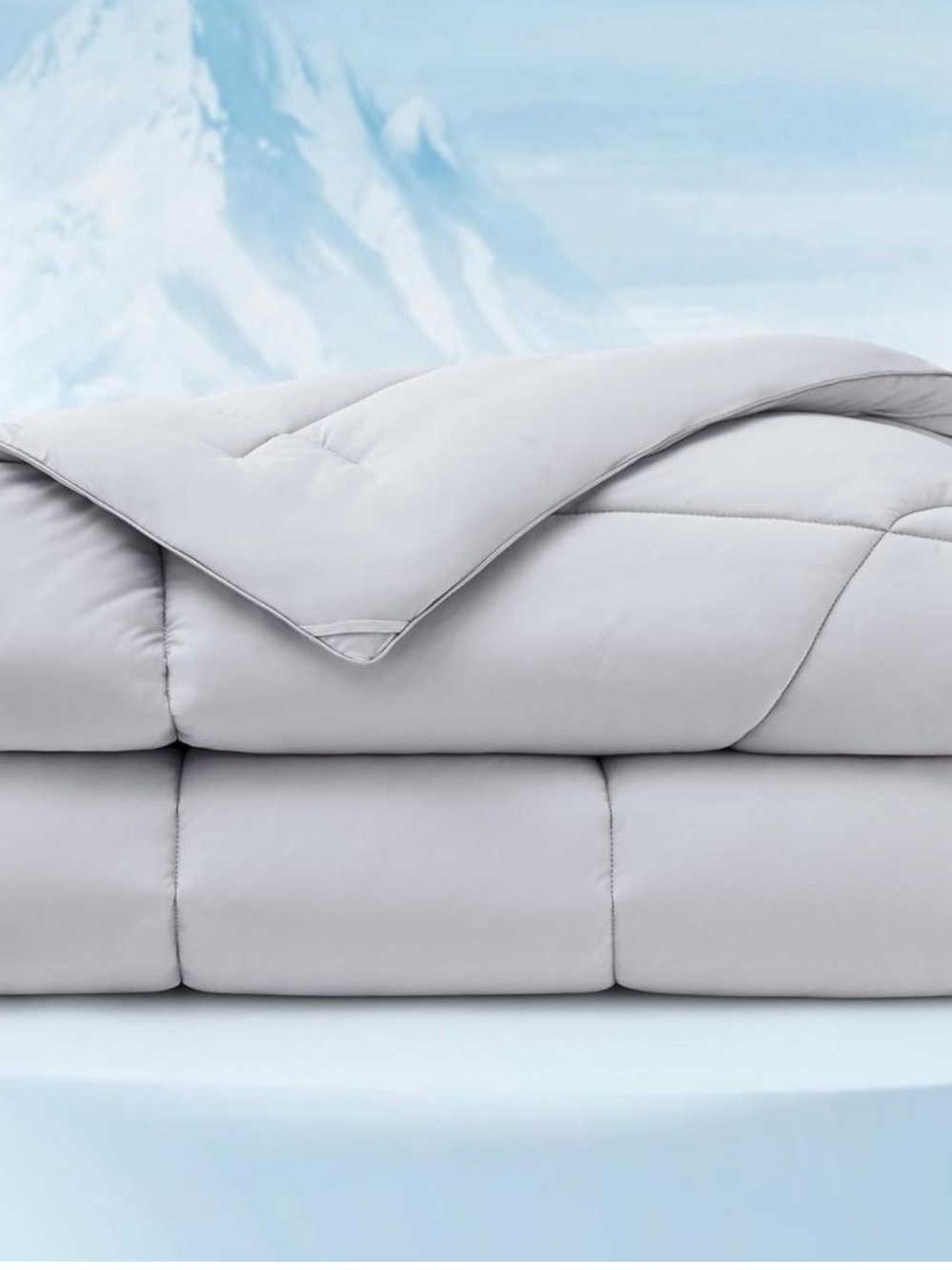 Plush Light Gray Comforter - Soft Cozy Bedding